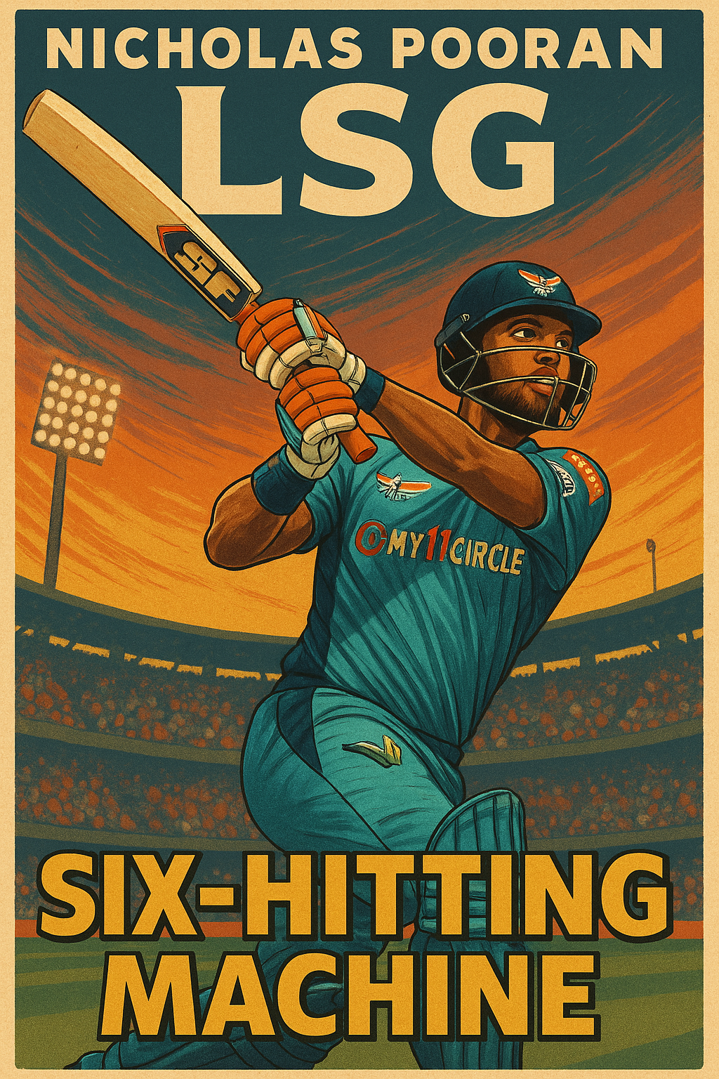Nicholas Pooran LSG six hitting machine